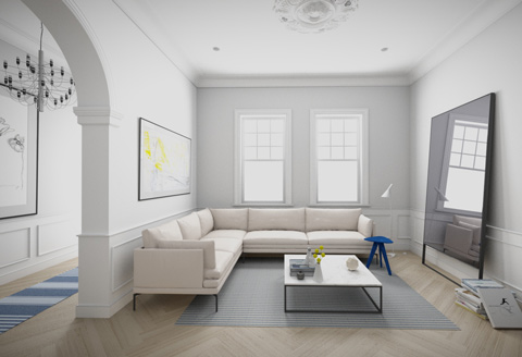 An Interior, designed by D. Genner using PYTHA