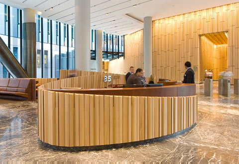 Reception of a shopping mall, designed and produced using PYTHA