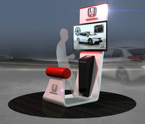 A display with seat - designed with PYTHA