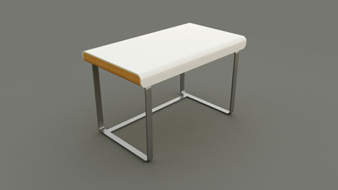 Tisch - Meisterstück eines Schreiners, mit PYTHA umgesetzt.