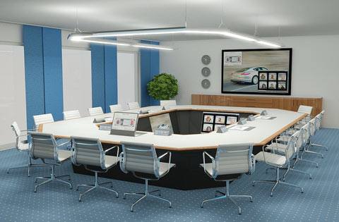 Konferenzsaal - geplant mit 3D-CAD System PYTHA