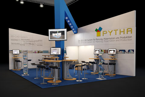 One of our exhibition booths, of course designed using PYTHA