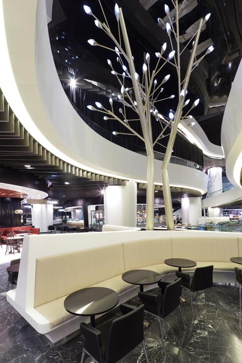 Sitting area in the Westfield Mall, Sydney, that was produced with PYTHA